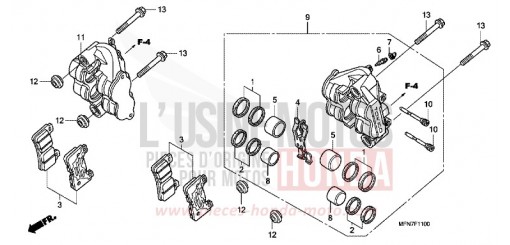 VORDERRAD-BREMSSATTEL (CB1000R) CB1000R9 de 2009